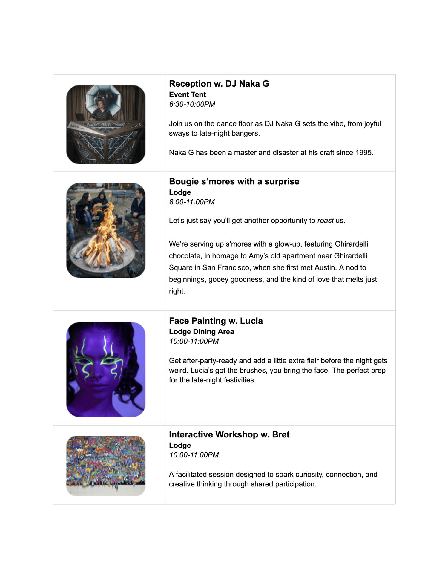 Slawstinbury Event Guide