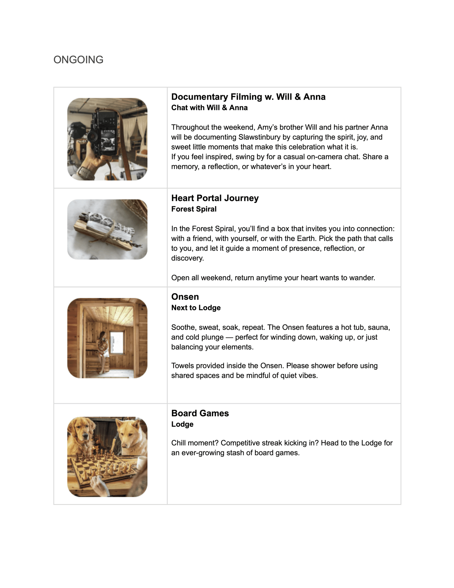 Slawstinbury Event Guide